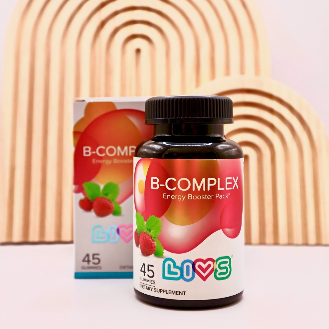 thumbnail video image 2 of LIVS Vitamin B Complex Gummies with B12, Biotin, B3, B6 & Vitamin C for Kids & Adults | Energy, Support & Recovery Supplement | Promotes Mood, Metabolism & Nerve Function | Strawberry Flavor – 90 Ct, 2 of 7