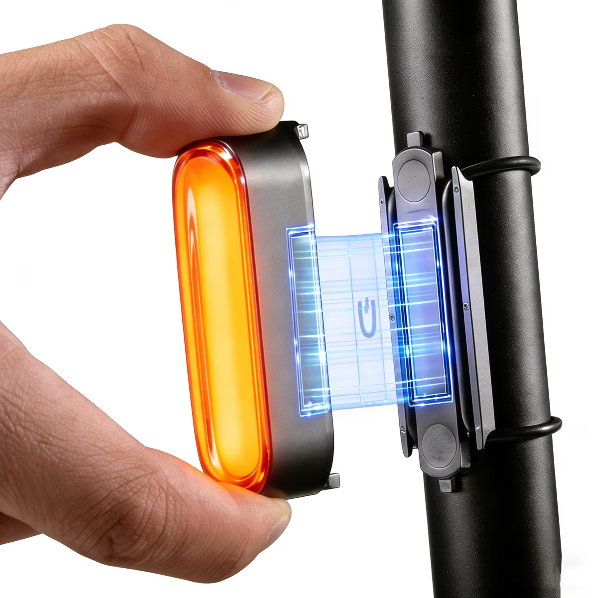 thumbnail video image 2 of ​​ROCKBROS Magnetic Bike Tail Light Brake Sensing Rear Cycling Lights Bicycle Taillights 7 Modes Waterproof Design​ Rechargeable, 2 of 13