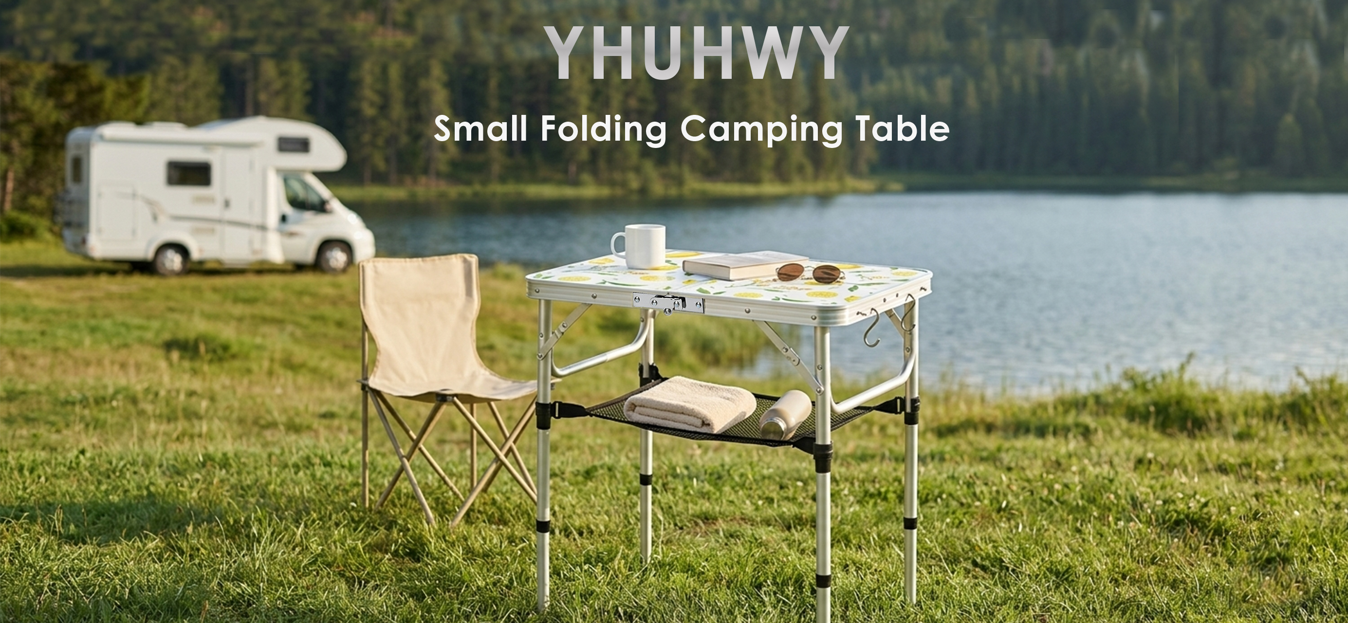 thumbnail video image 2 of Yhuhwy Folding Camping Table, 2ft Small Portable Lightweight Aluminum Picnic Table with 3 Adjustable Heights for Indoor Outdoor Camp BBQ Beach (Tulip), 2 of 10