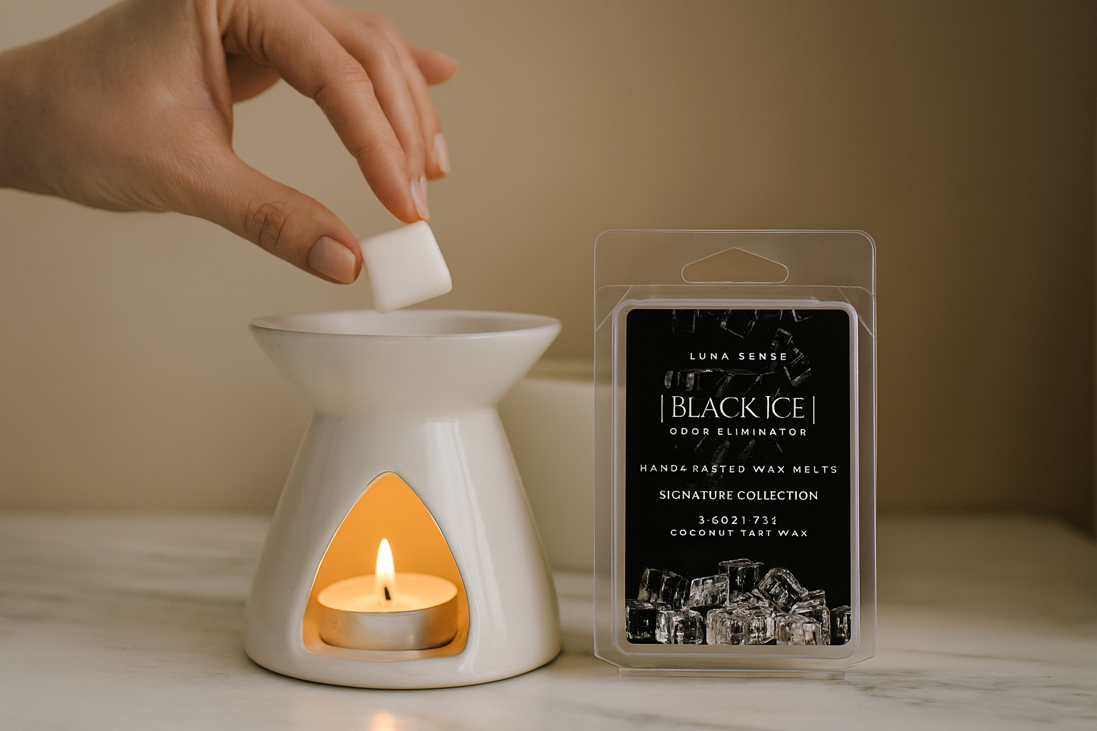 thumbnail video image 2 of Luna Sense Caribbean Nights Wax Melts, Exotic Powdery Musk, 2.6oz, 2 of 8