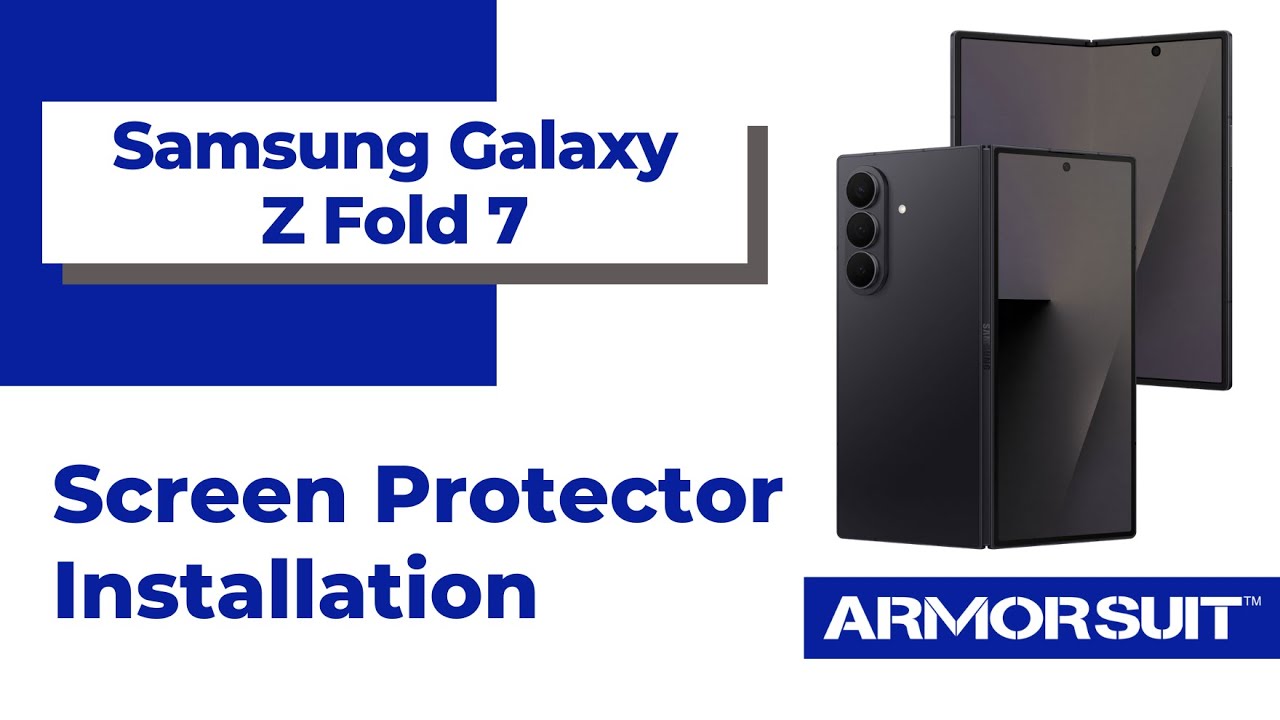thumbnail video image 2 of ArmorSuit 2+2 Pack for Samsung Galaxy Z Fold 7 Screen Protector Case Friendly MilitaryShield HD Clear Film - Made in USA, 2 of 8