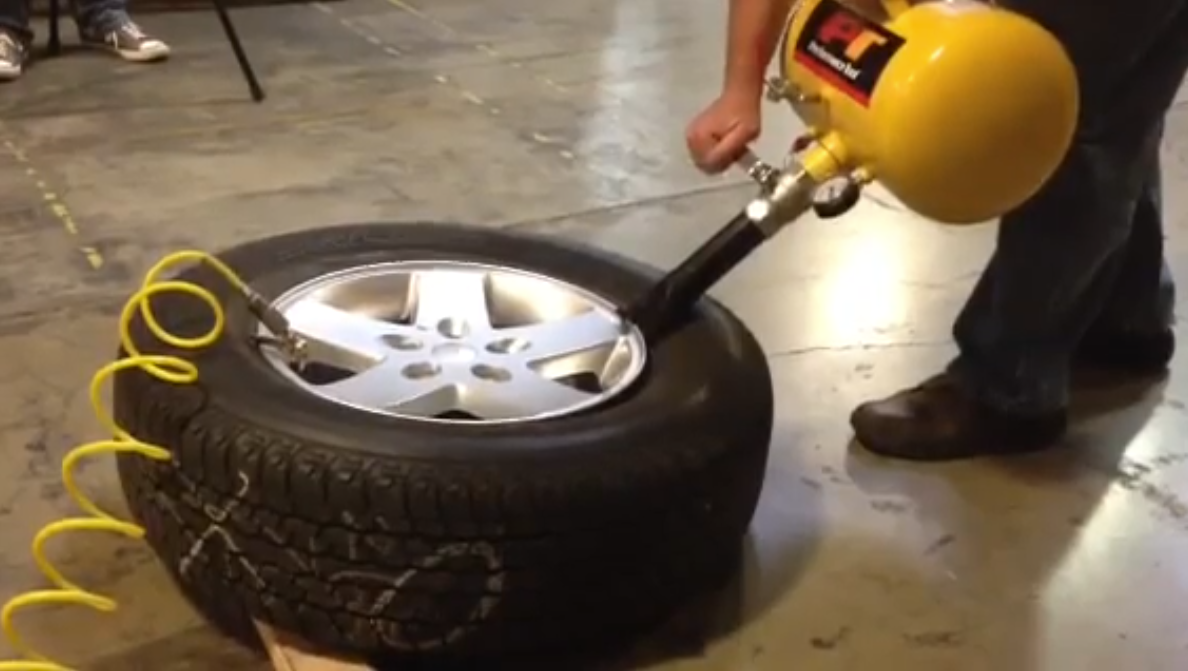 thumbnail video image 2 of Performance Tool W10012 Portable Lightweight Tire Bead Seater for Cars, Trucks, 4x4s, and More, Yellow, 5-Gallon, 2 of 11