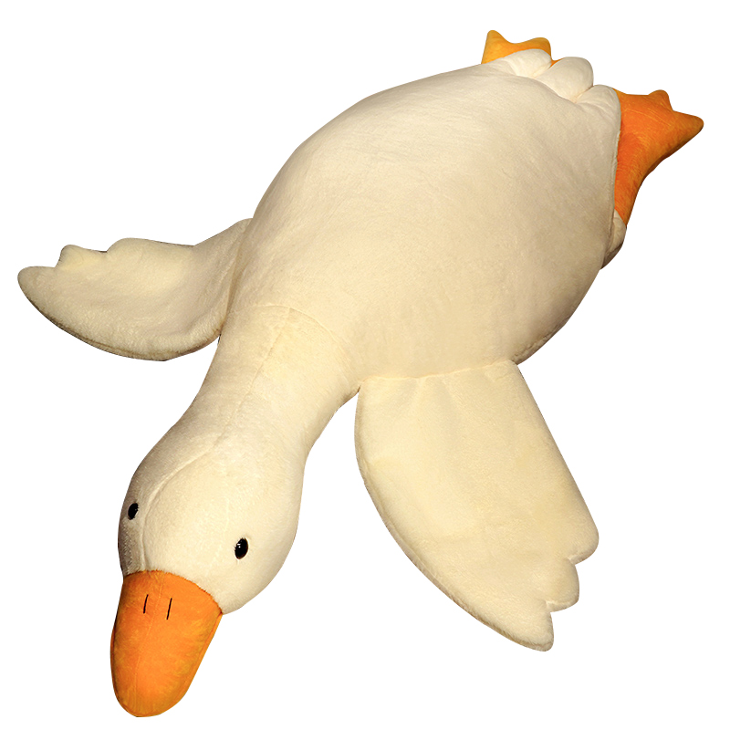 thumbnail video image 2 of 19.68in Fluffy Duck Plush Toys Goose Plush Toy Sleep Pillow White, 2 of 5