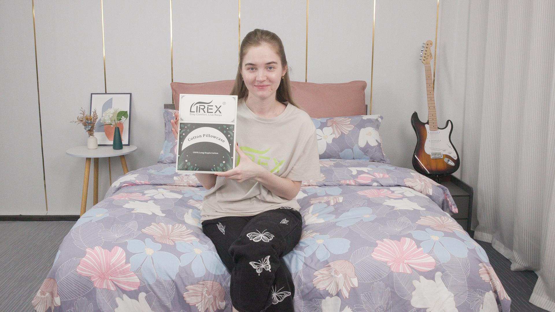 thumbnail video image 2 of Lirex Cotton Pillowcases, Queen Size 20 x 30 Inches, Set of 2, Soft Breathable Pillow Case Covers, Light Gray, 2 of 7