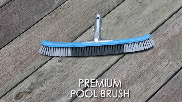 thumbnail video image 2 of KEMANO Pool Brush Head for Cleaning Pool Walls Steps and Corners, Heavy Duty Premium Nylon Bristles (Non-abrasive), Reinforced Aluminum Skeleton. Inground/above Ground Swimming Pool Scrub Brushes, 2 of 13