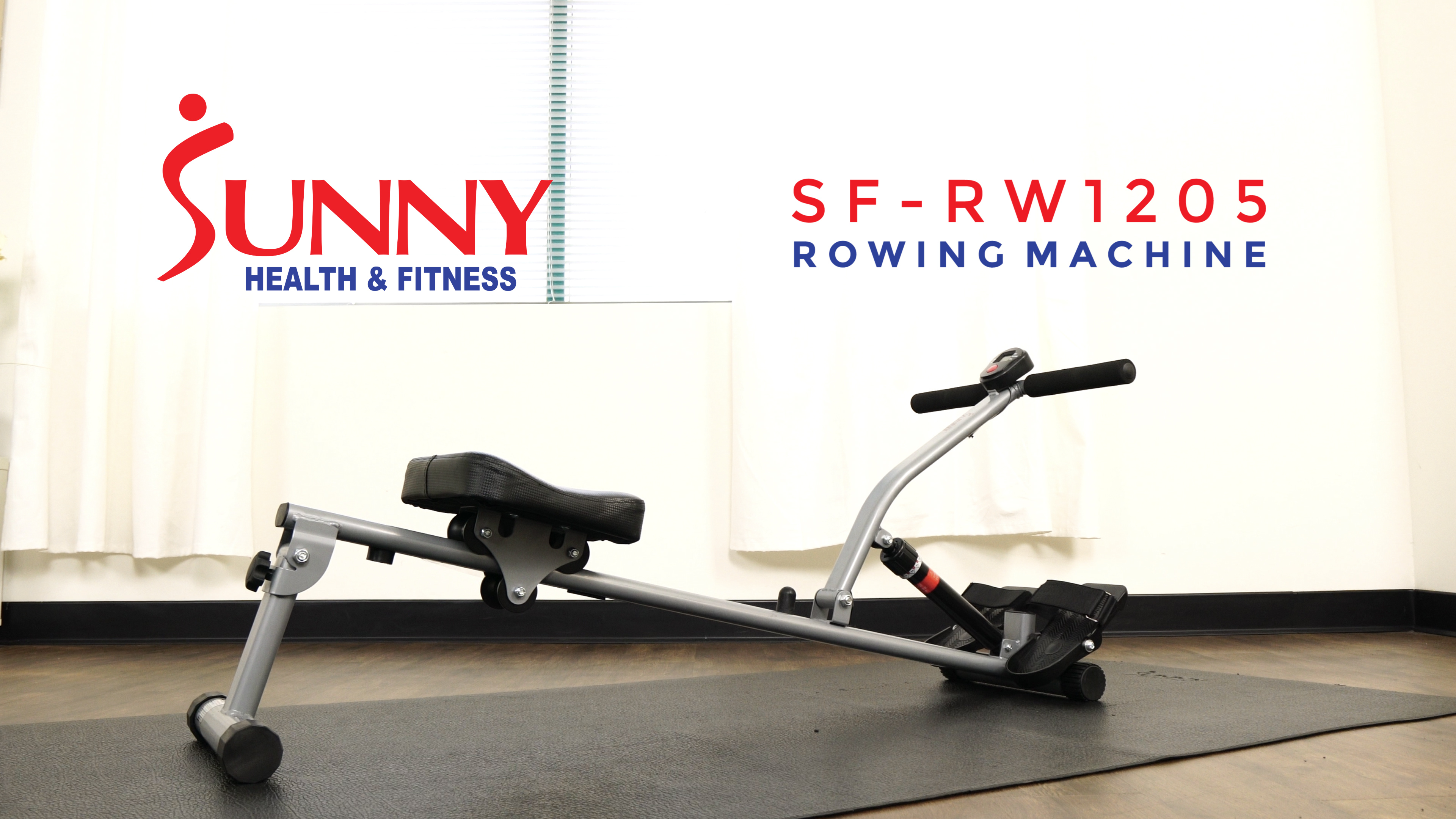 thumbnail video image 2 of Sunny Health & Fitness 12 Adjustable Resistance Rowing Machine Rower w/ Free SunnyFit® App - SF-RW1205, 2 of 9