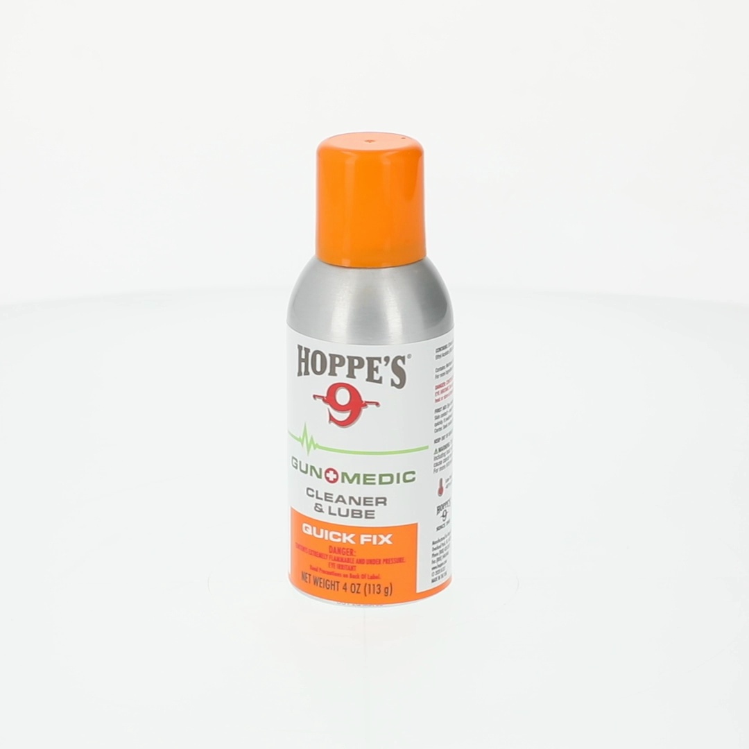 3 pack) Hoppes 9 Gun Medic Quick Fix Cleaner & Lube 4 oz. Can
