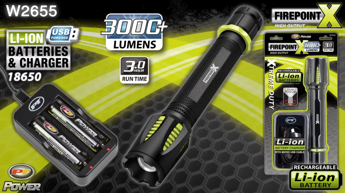Performance Tool W2655 Firepoint X Li-Ion Flashlight - Walmart.com