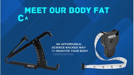 thumbnail video image 2 of Body Tape Measure and Skinfold Caliper Set - Pack of 4 for Comprehensive Body Analysis by MEDca, 2 of 10