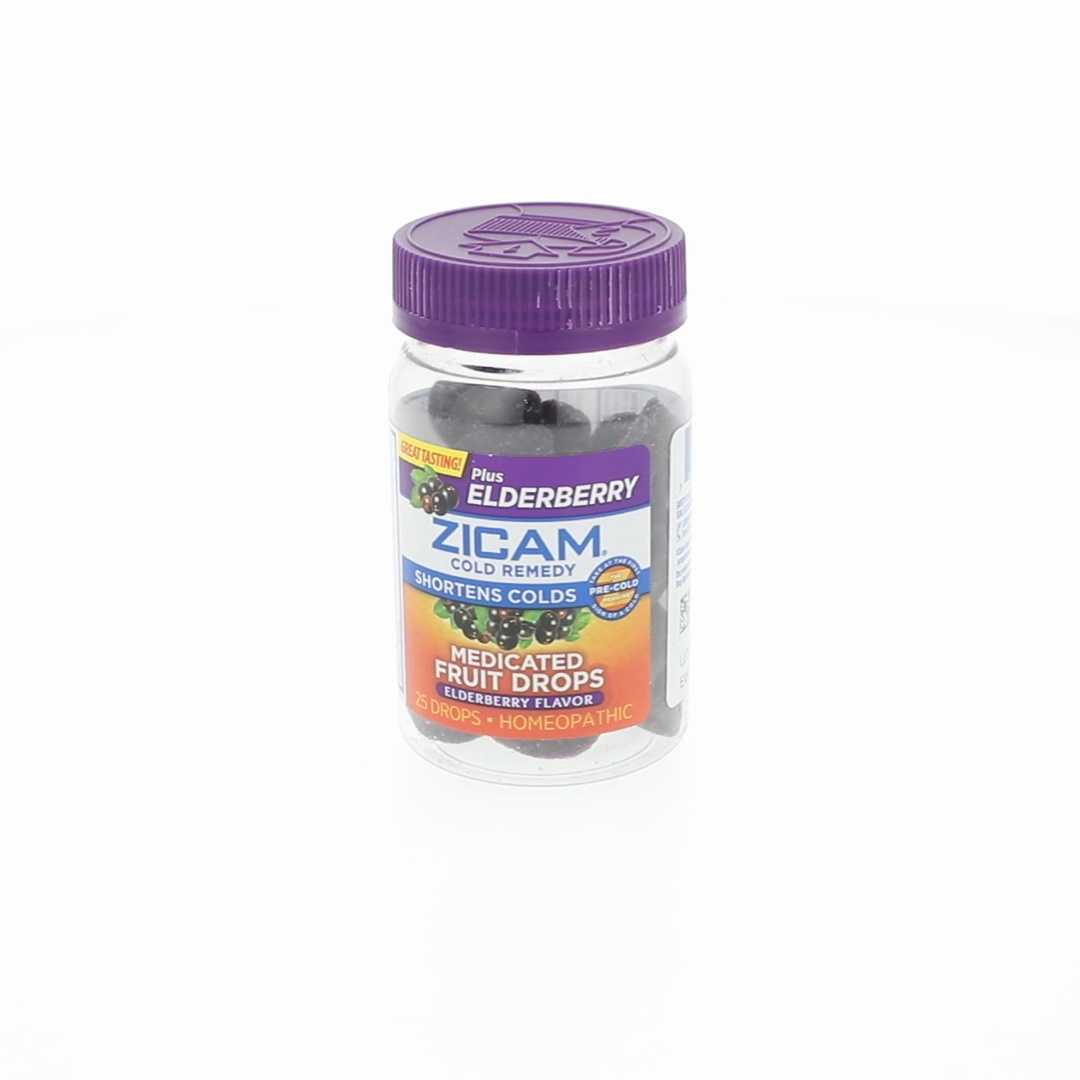 Zicam Cold Remedy Zinc Medicated Fruit Drops, Elderberry