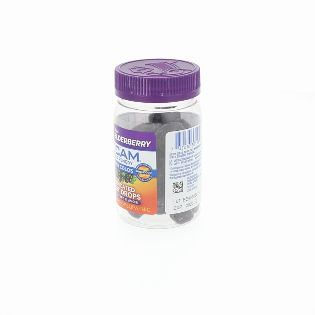Zicam Cold Remedy Zinc Medicated Fruit Drops, Elderberry