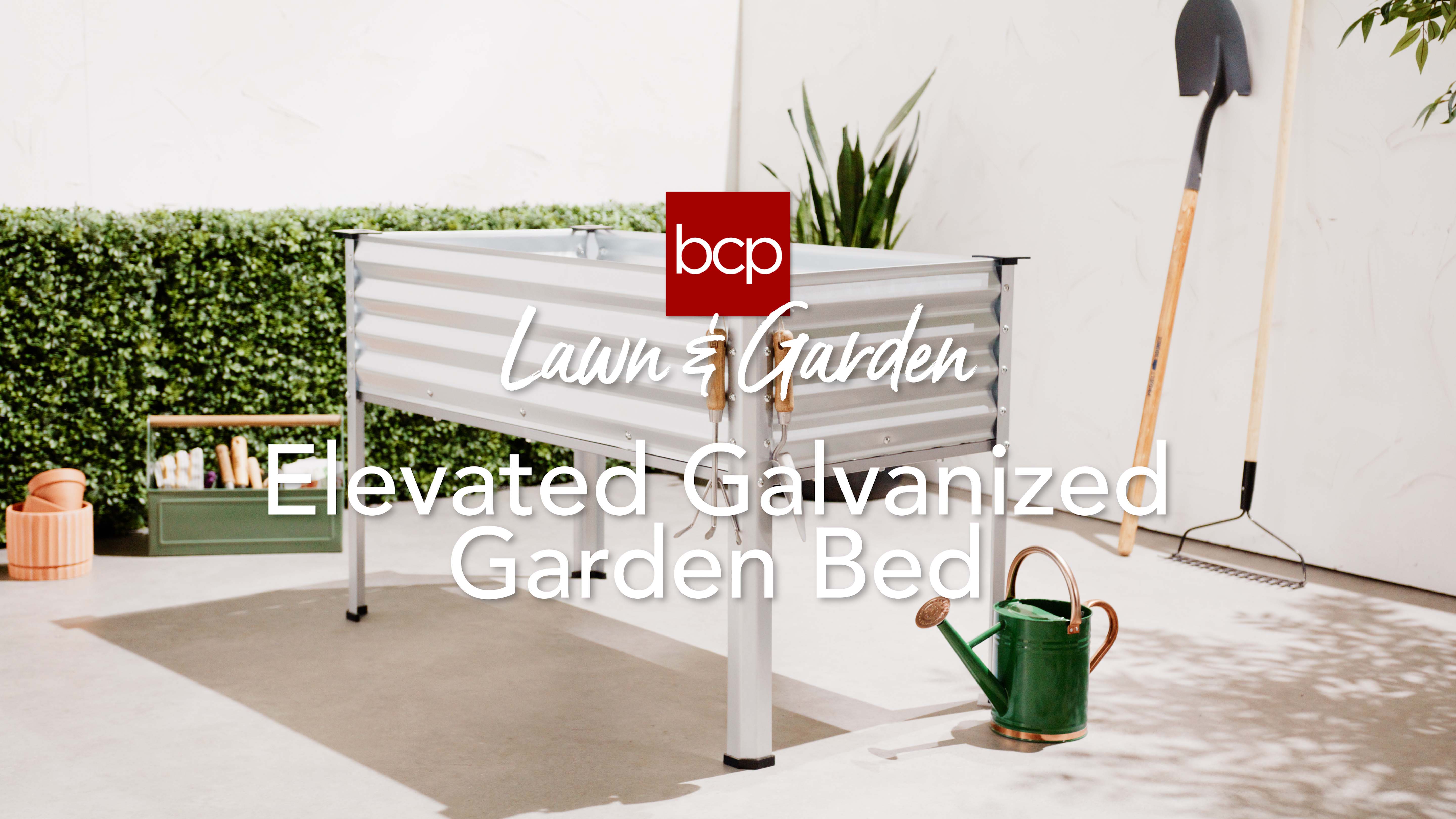 thumbnail video image 2 of Best Choice Products 48x24x30in Elevated Galvanized Metal Garden Bed w/ Corner Protectors - White, 2 of 9