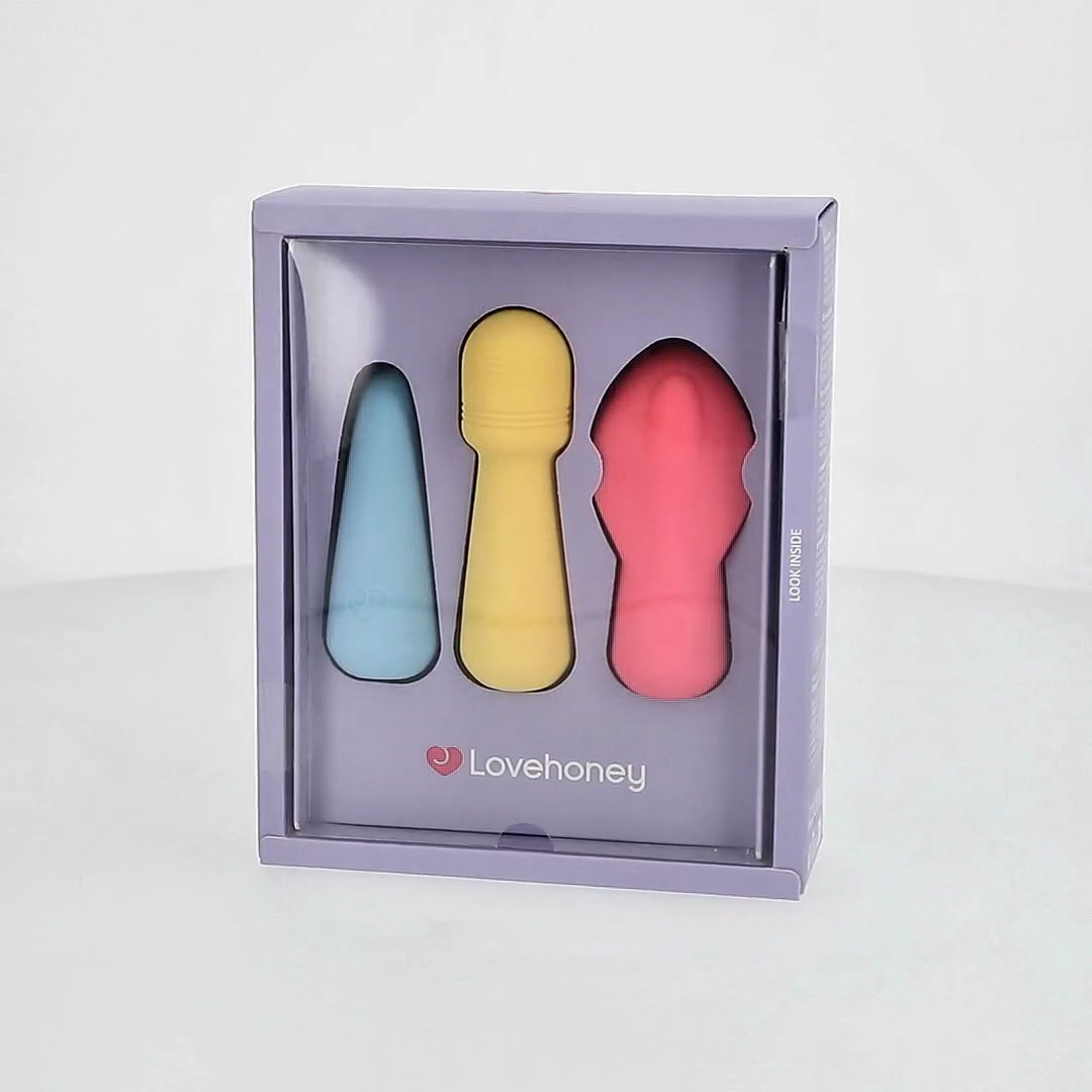 Lovehoney Mon Ami Mini Vibrating Massagers, Yellow, Coral, and Blue
