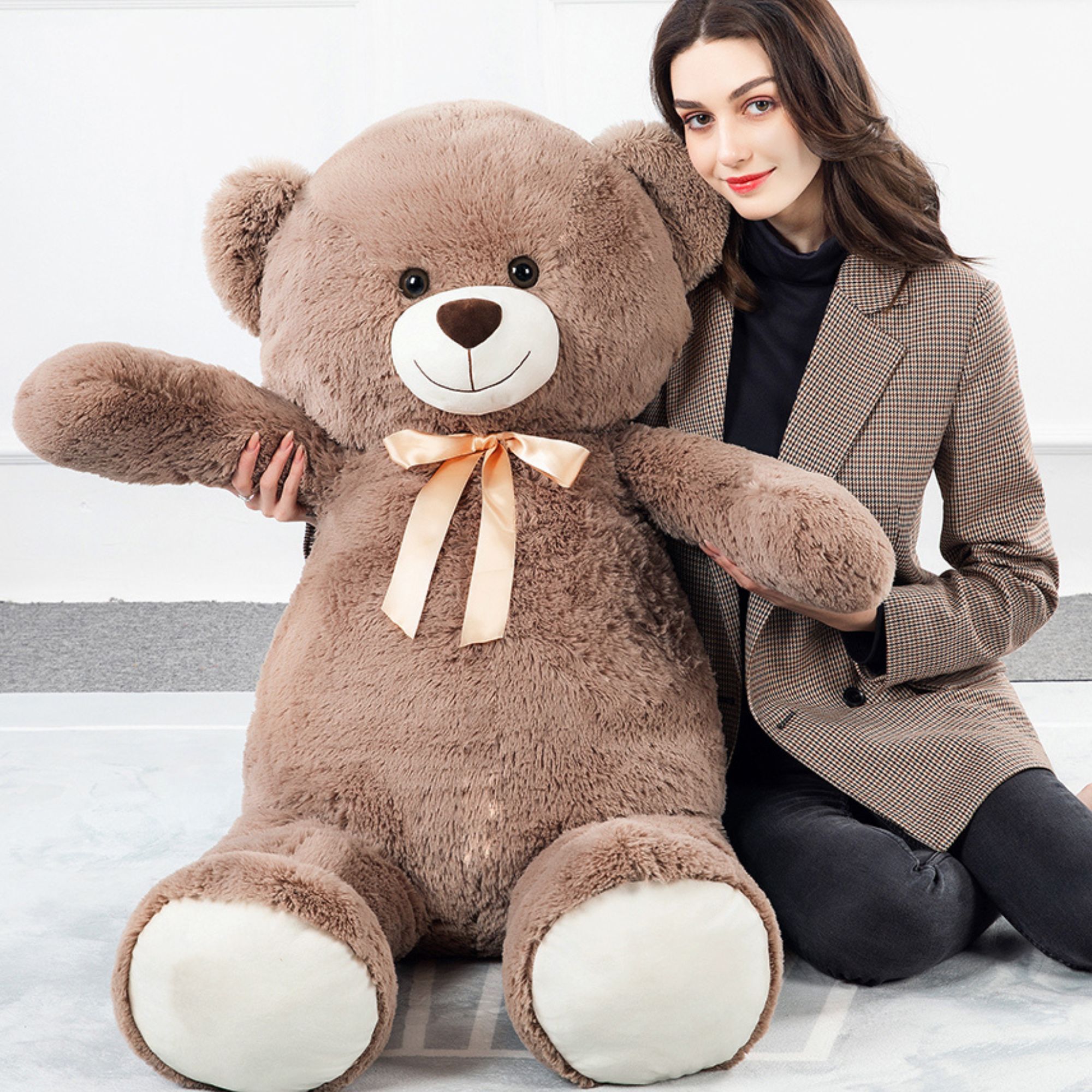 thumbnail video image 2 of MorisMos Giant Teddy Bear 51'' Stuffed Animal Soft Big Teddy Bear Plush Toy, 2 of 9