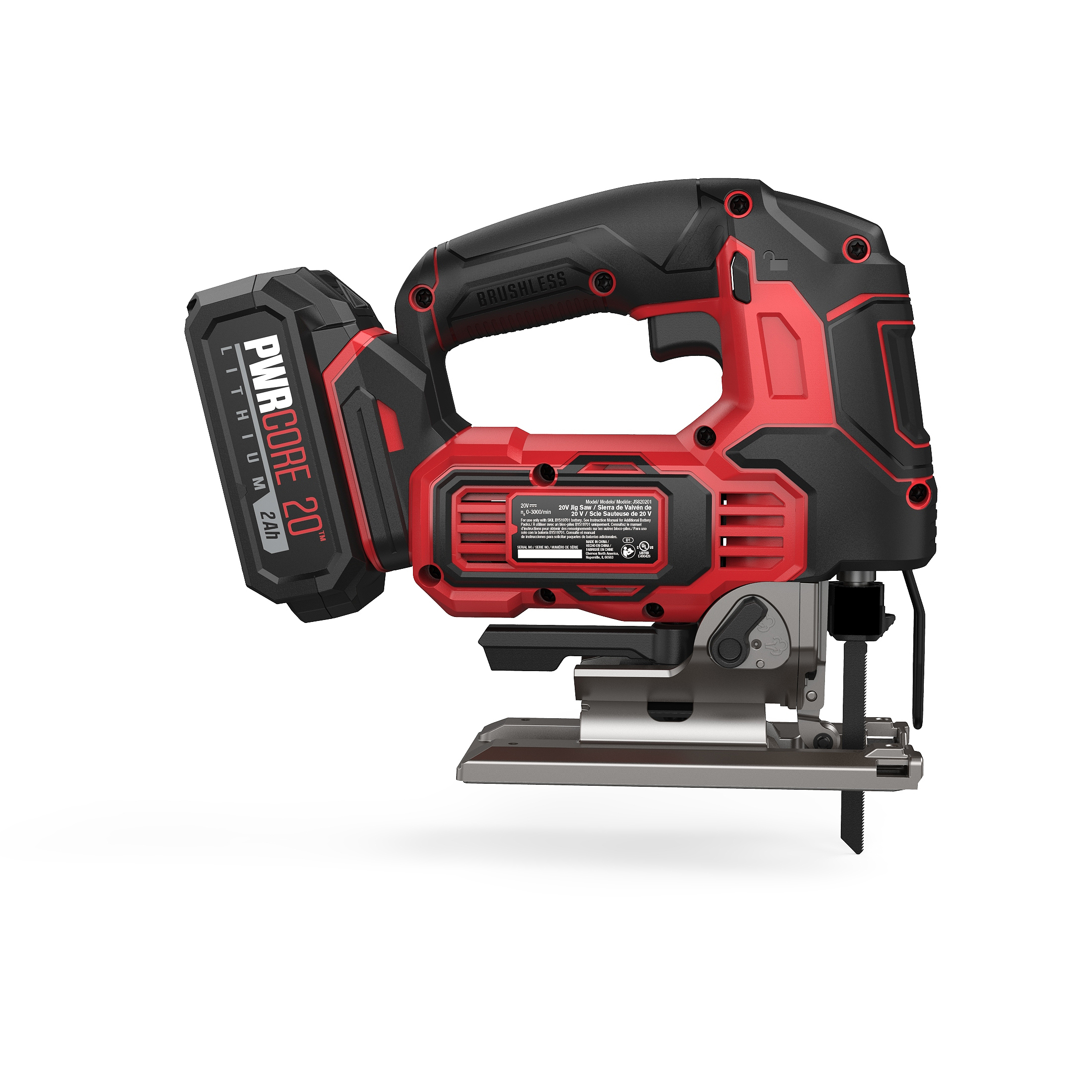 PWR CORE 20™ Brushless 20-Volt Jigsaw Kit with 2.0Ah Battery and