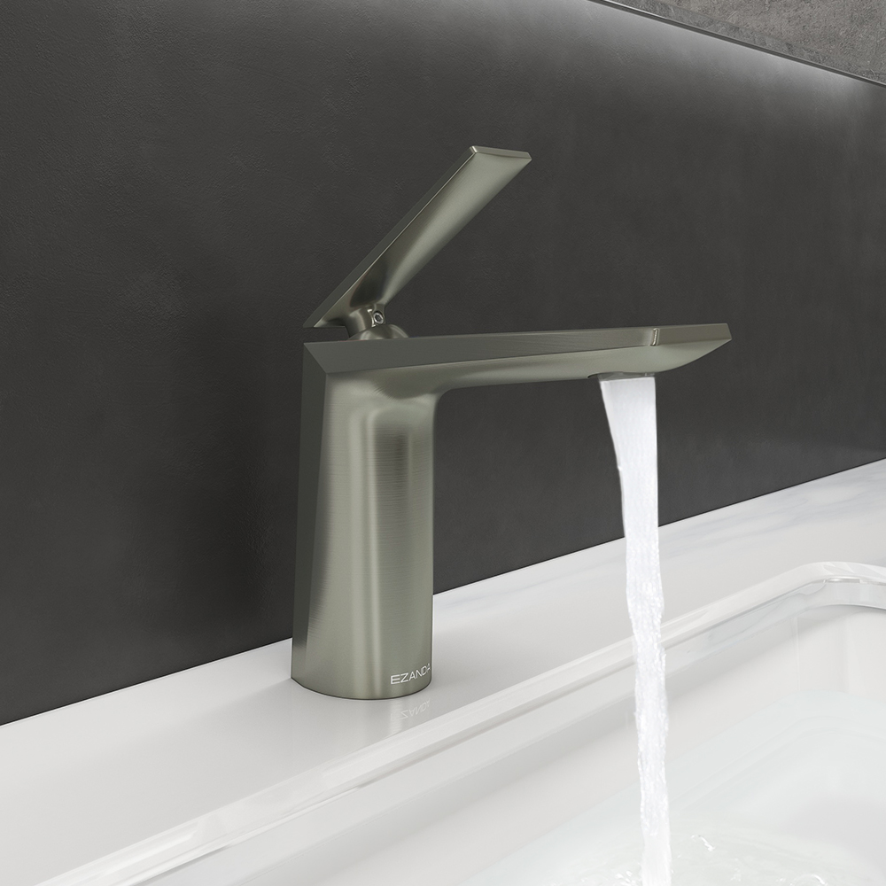 thumbnail video image 2 of EZANDA Single Single-handle Bathroom Faucet with Drain Assembly,Black Stainless, 2 of 9