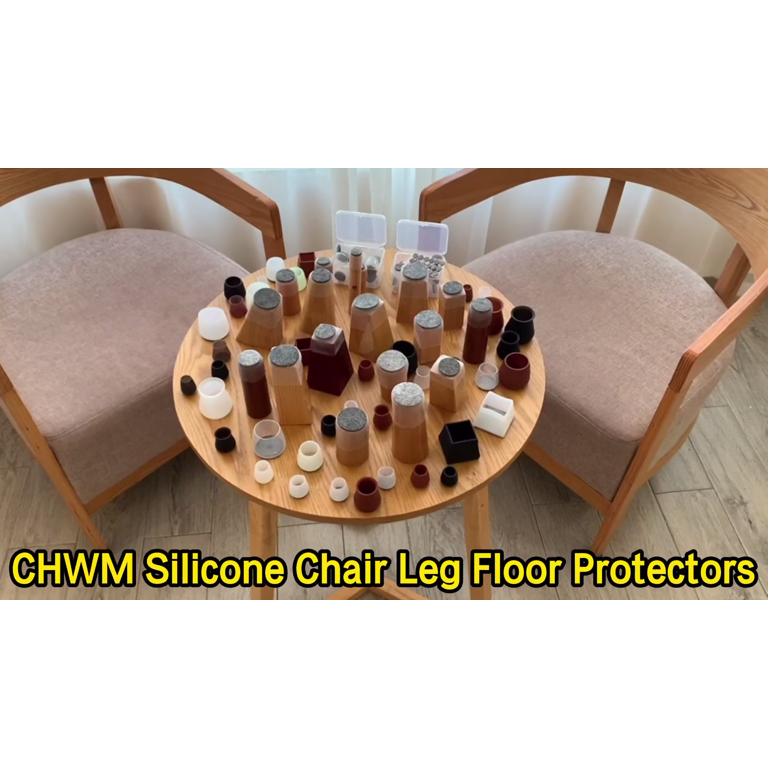 CHWM Rectangular Chair Leg Floor Protectors, with Felt Pads