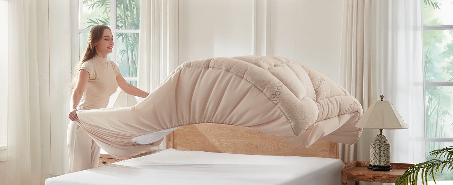 thumbnail video image 2 of BEDLORE Cal King Mattress Topper with Deep Pockets 6-18 inch, Pillow Top Pad for Back Pain Relief,Thick Soft Mattress Cover(Beige), 2 of 9