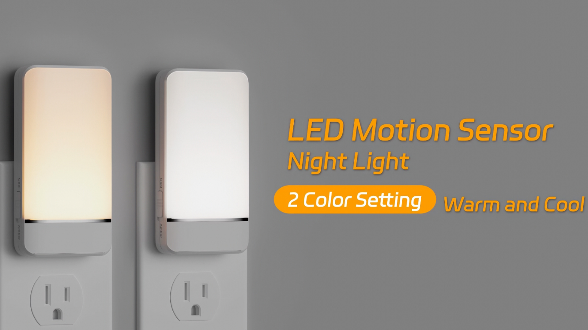 thumbnail video image 2 of Dawnrise Night Lights plug into wall,  Invisible Motion Sensor Light with CCT:2200K/4000K,5/20LM Adjustable Brightness for Bedroom,Kid room,Stairs, Hallway(2PK), 2 of 8