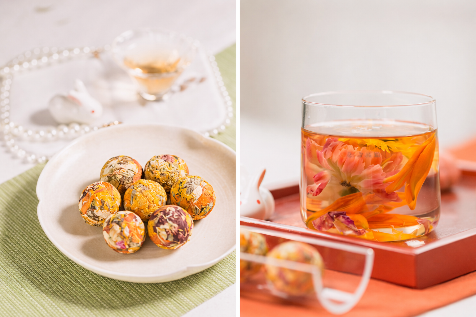 thumbnail video image 2 of 18 Assorted Blooming Flower Tea Balls Gift Set - Hand-Tied Jasmine & Green Tea Flowering Tea - 18 Unique Varieties, Individually Wrapped Artisan Tea Collection for Tea Lovers, 2 of 17