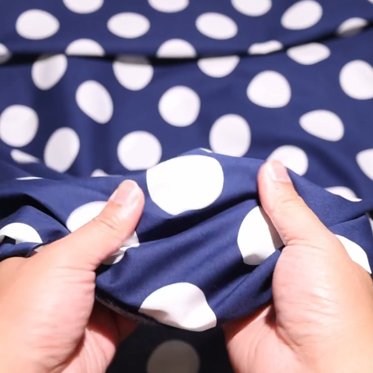 thumbnail video image 2 of Polka Dot Extra Large Printed Fabric White / Black 100% Cotton 58/60" Wide Sold By The Yard, 2 of 4