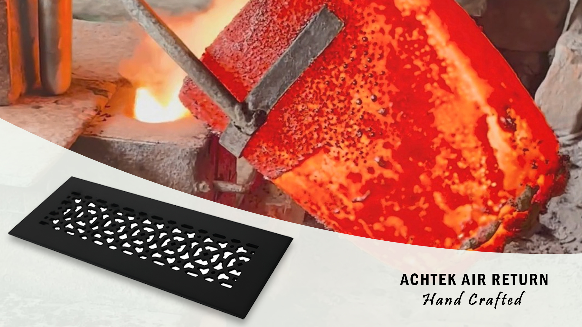 thumbnail video image 2 of Achtek AIR RETURN 8"x18" Duct Opening (Overall Size 10"x20") | Heavy Cast Aluminum Air Grille HVAC Duct || Powder Coated, 2 of 12