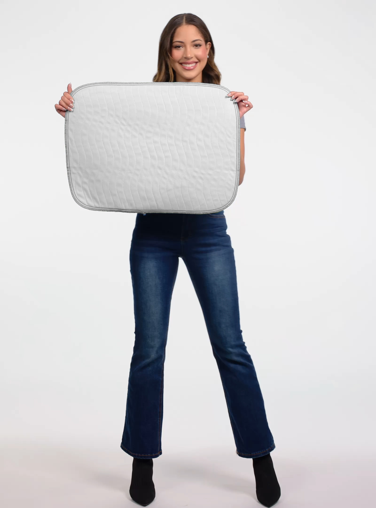 thumbnail video image 2 of Improvia Washable Bed Pads for Incontinence, Waterproof Reusable, 18 x 24 in, 4-Pack (White & White), 2 of 8