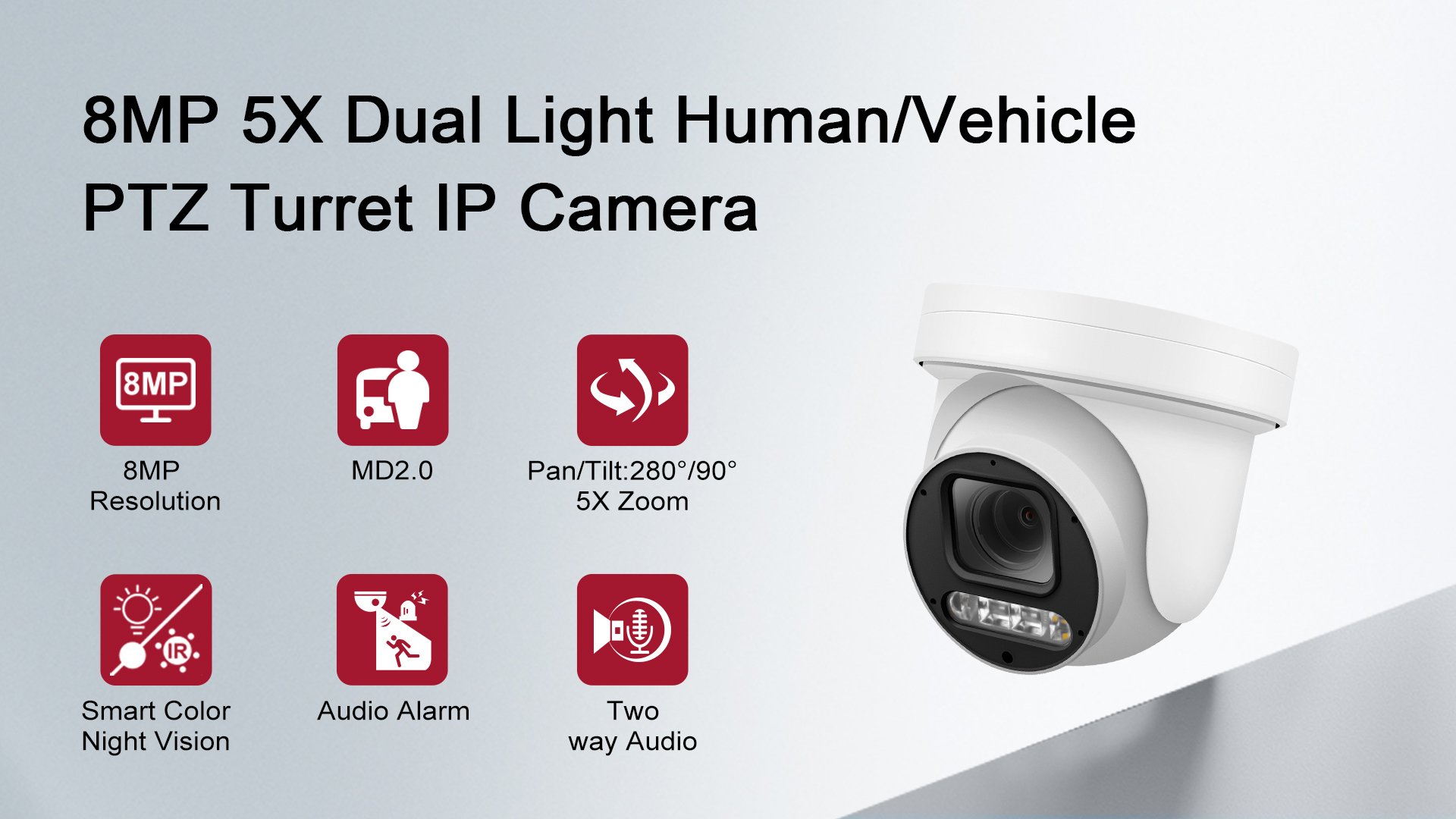 thumbnail video image 2 of Anpviz 8MP PoE PTZ Camera Outdoor, 5X Optical Zoom 2.7~13.5mm Lens, Pan Tilt Zoom IP Security Camera with AI Human Vehicle Detection, Spotlight&Sound Alarm, 2 Way Talk, SD Card Slot, IP66 Waterproof, 2 of 9