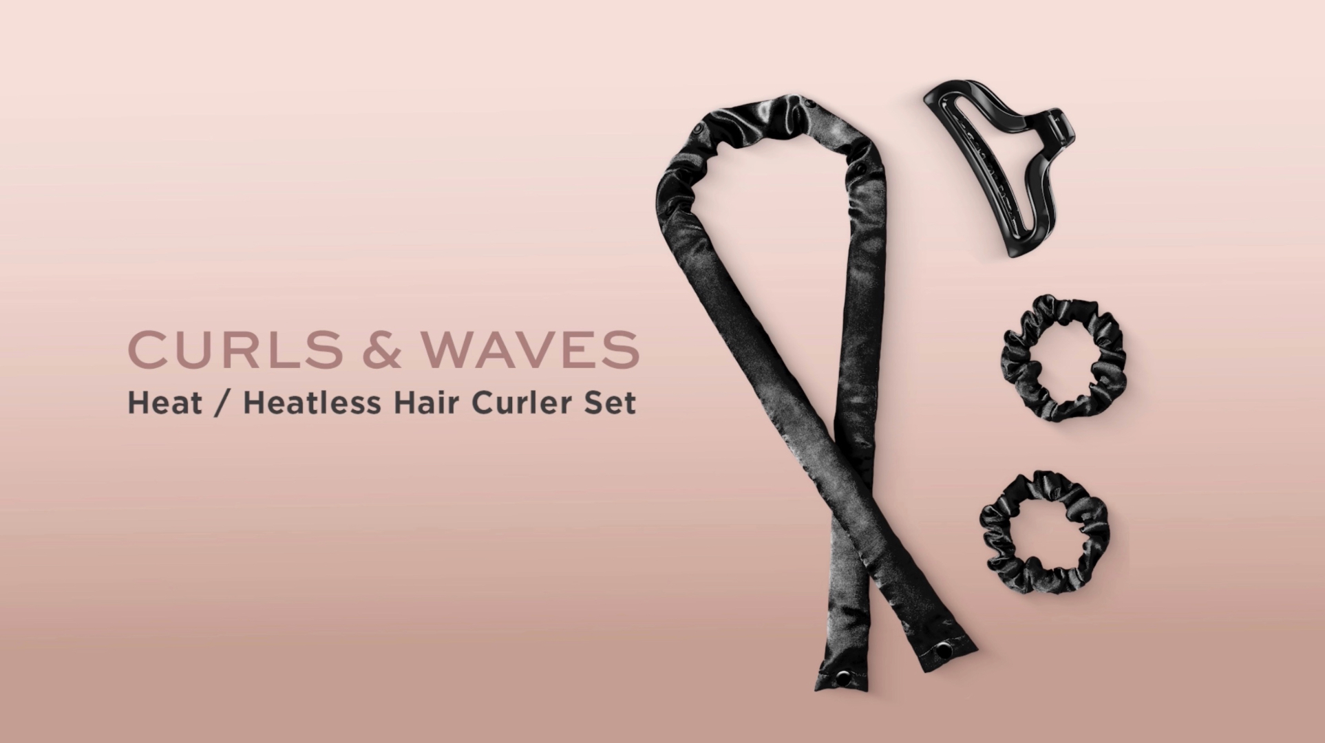 thumbnail video image 2 of Conair 2-in-1 Heat & Heatless Hair Curler Set, Satin Curling Ribbon & Accessories, 2 of 9