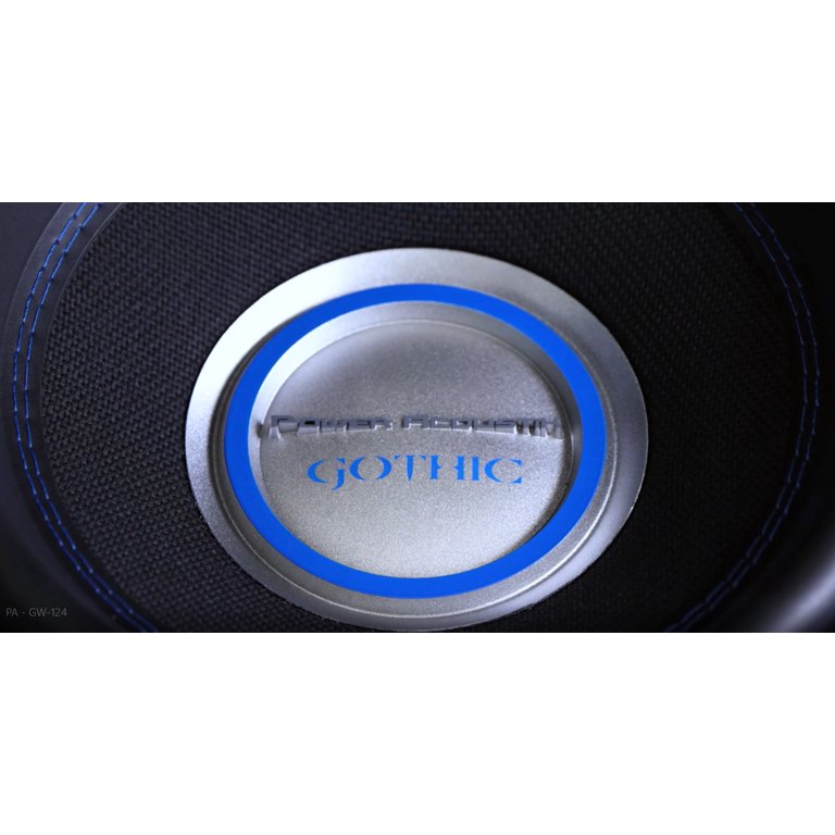 Power Acoustik Gothic Series GW-124 Premium 12" Subwoofer - 2,500 Watt Max, Composite Fiber Rigid Cone (New)