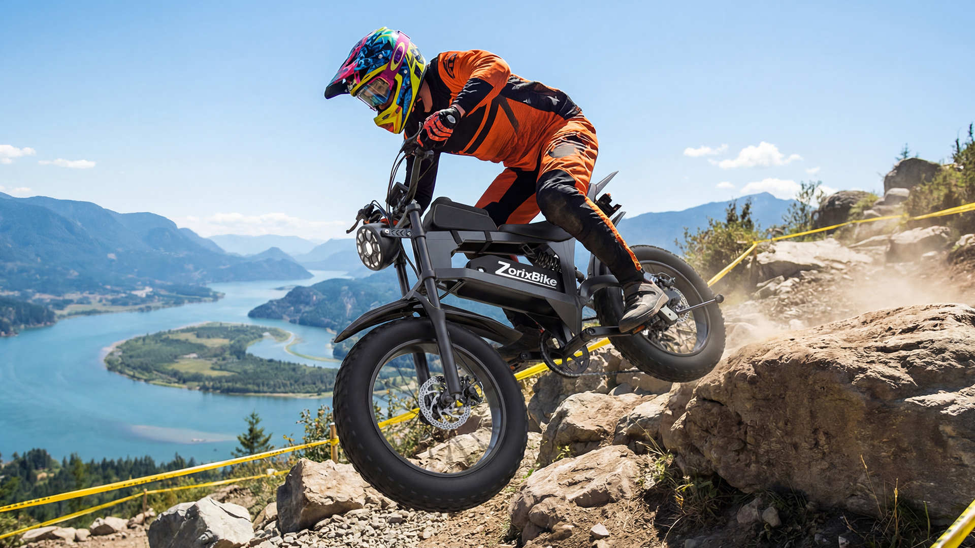 thumbnail video image 2 of ZorixBike 1500W Peak Electric Bike for Adults,31 MPH Ebike,20" Fat Tire E Mountain Bike,48V 20Ah UL 2849 Certified Battery Electric Bicycle, 2 of 8