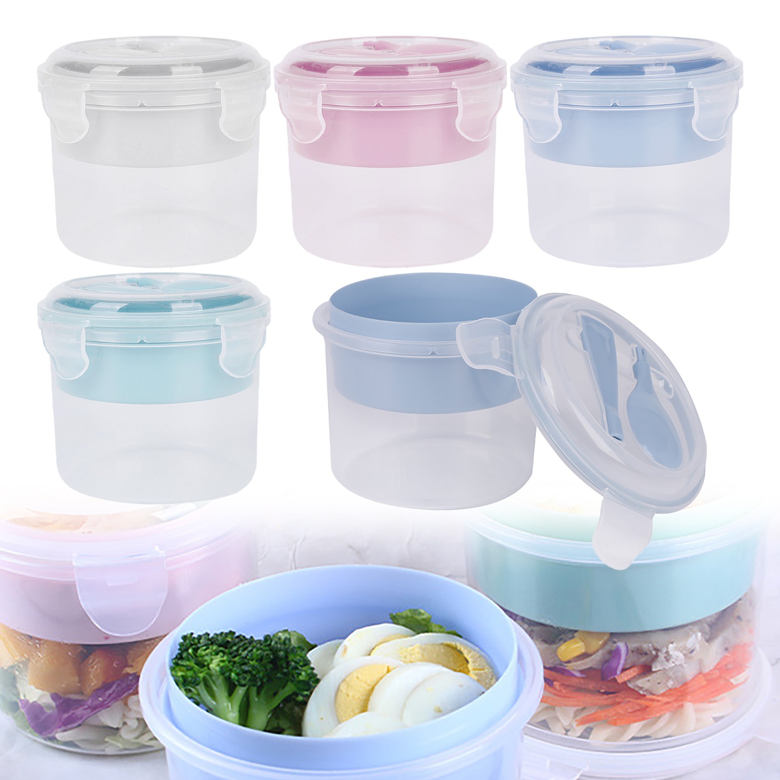 thumbnail video image 2 of Kitecy Meal Prep Containers Reusable Parfait Cup Container with Lid Leakproof Yogurt Oatmeal Cereal Topping Snack Pot for Meal Prep Portion Control , Lunch Boxes Portable Food Jars, 2 of 11