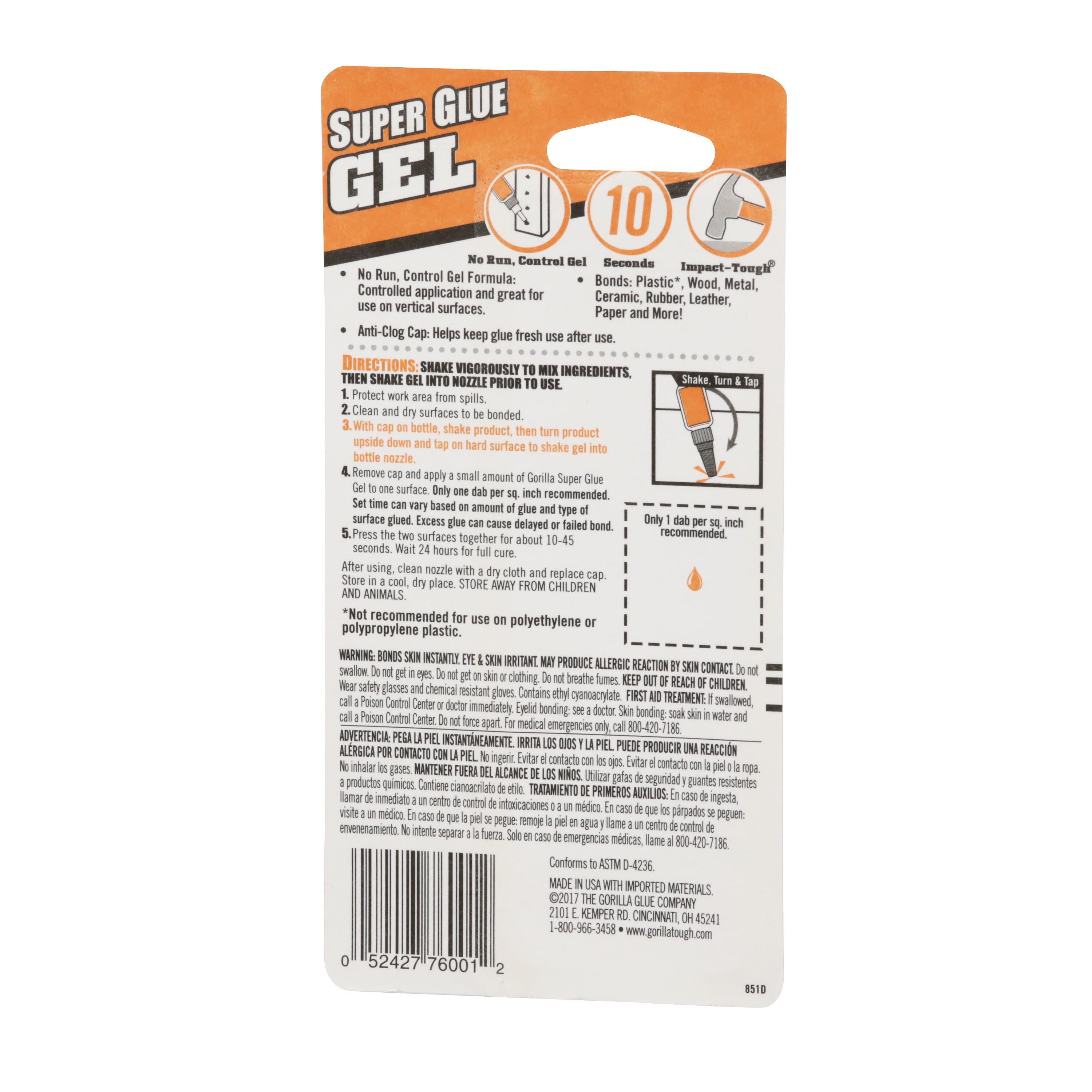 Gorilla Glue Super Glue Gel (15g) Clear Color 