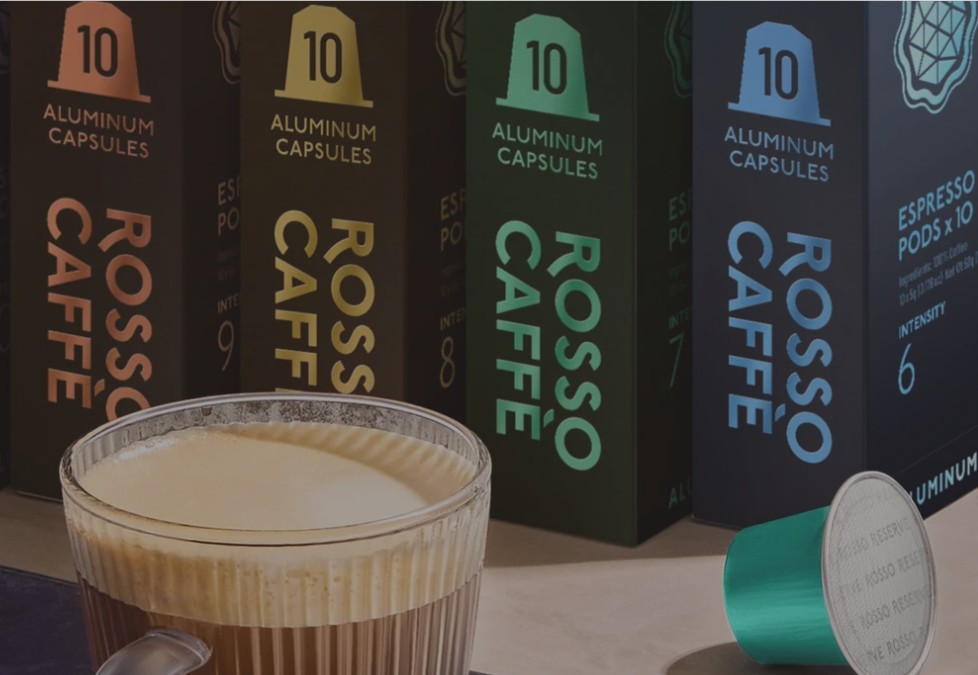 Free Shipping! Rosso Caffe Medium Dark Roast Espresso Pods Variety