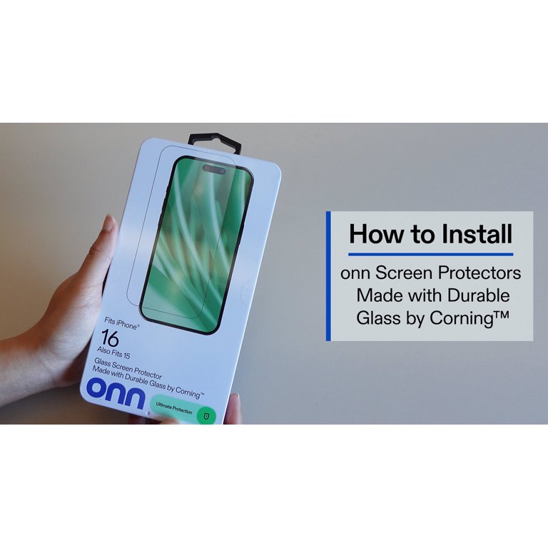 onn Privacy Glass Screen Protector for iPhone® 17 Pro Max, Made with Durable Glass by Corning™ for Ultimate Protection, Includes Easy Application Tray