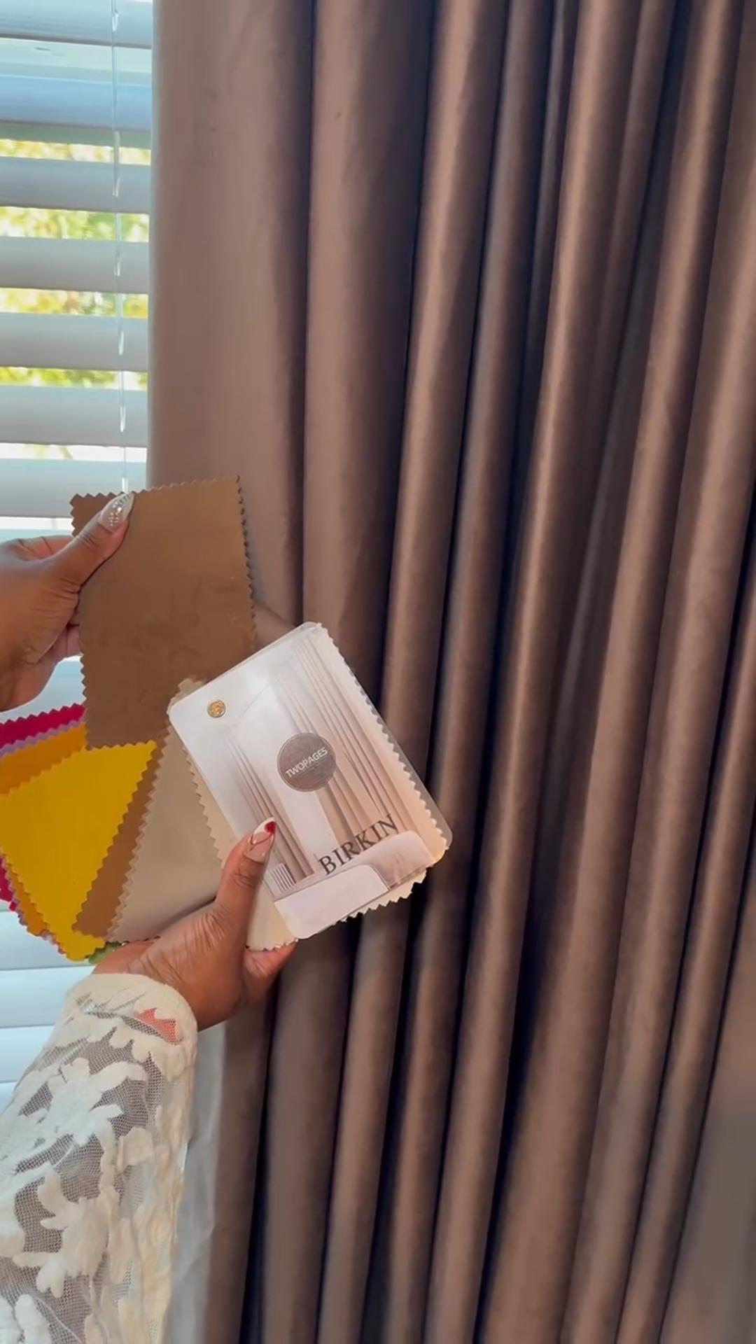 thumbnail video image 2 of TWOPAGES Room Darkening Drape Pinch Pleat Hanging Style Curtain for Bedroom, 1 Panel, Custom, Orange, 2 of 6