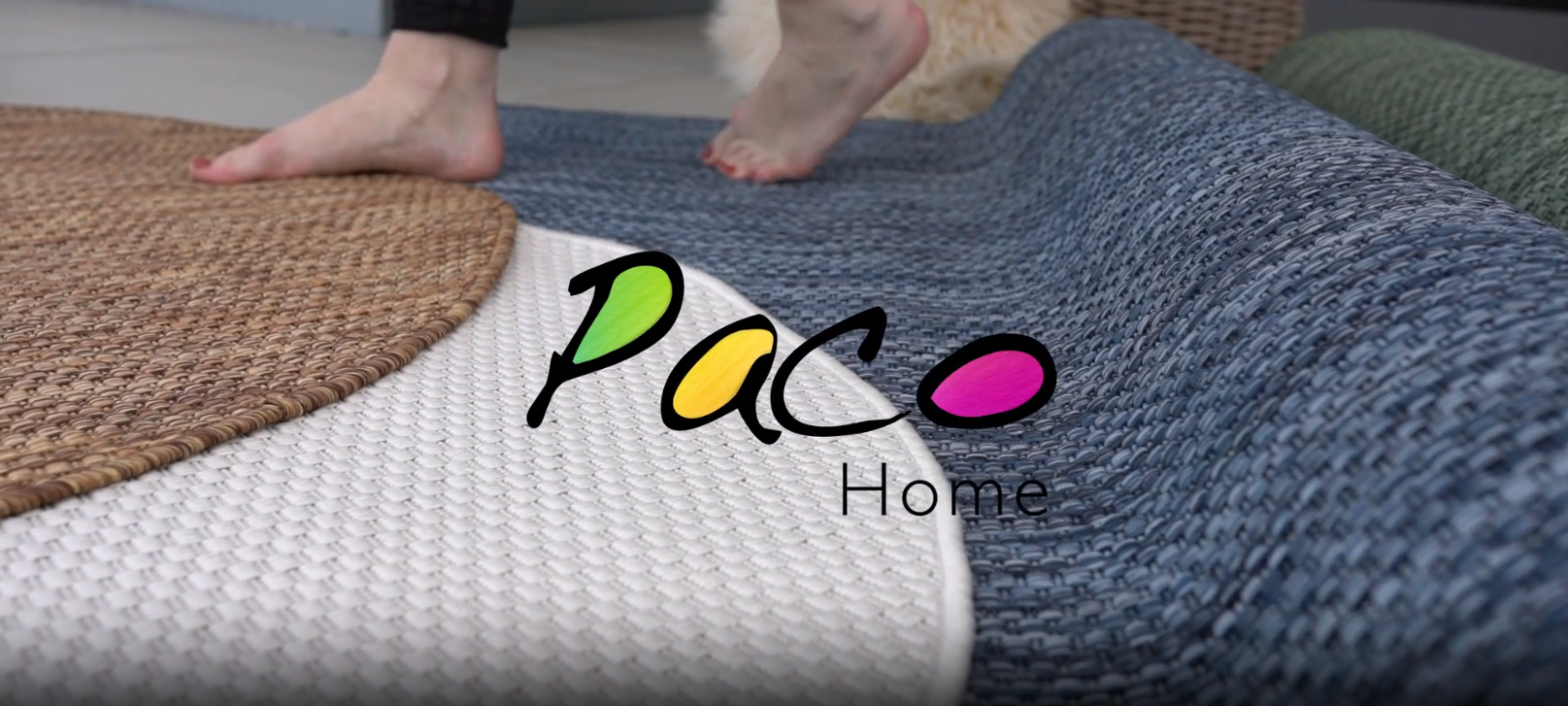 thumbnail video image 2 of Solid Outdoor Rug for Patio or Balcony in Mottled Green, 2 of 6