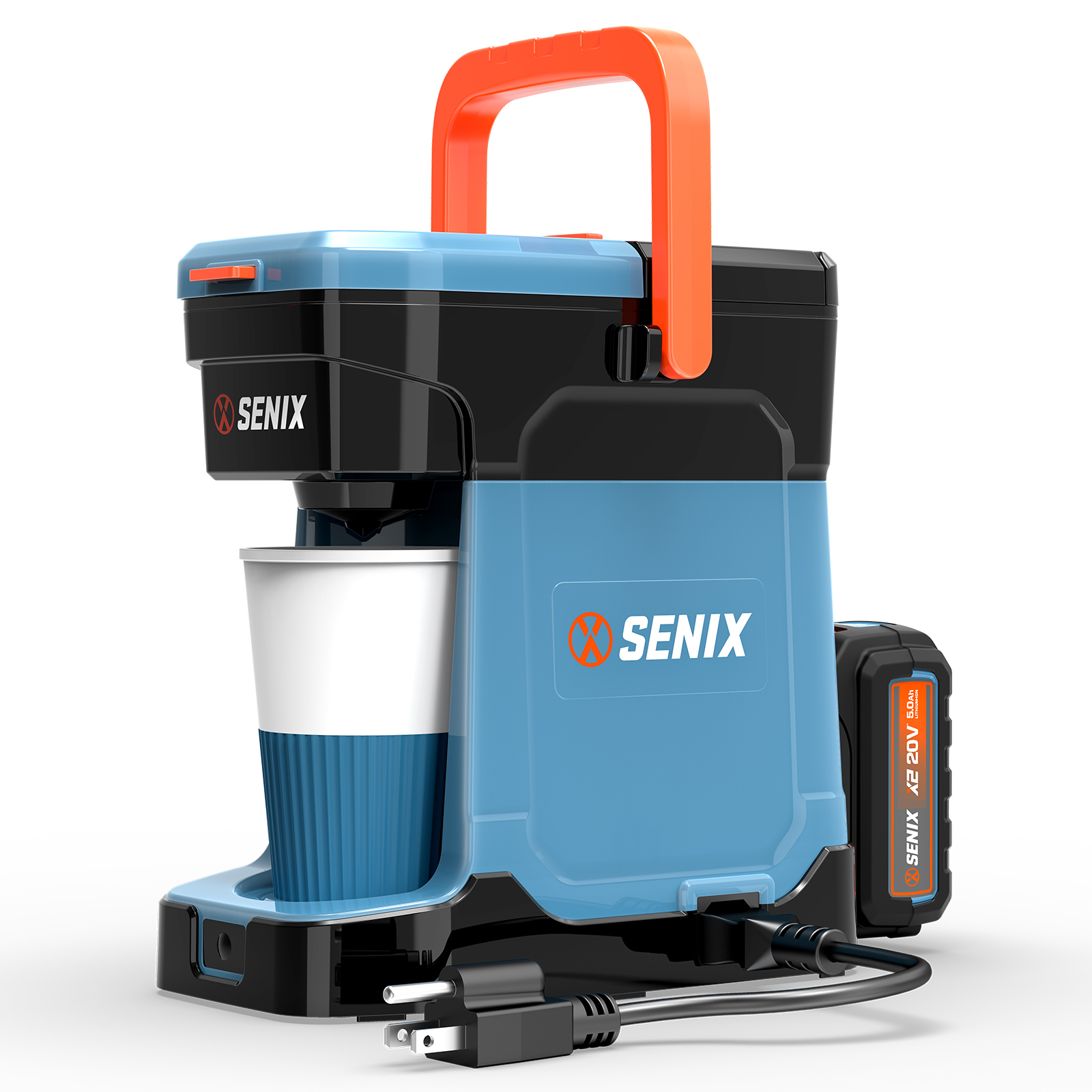 SENIX Single Serve Coffee Maker, Plug-in & Battery Coffee Machine