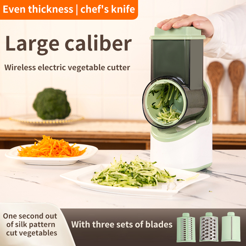 thumbnail video image 2 of Electric 5-in-1 Food Shredder, 400W Multi-functional Grater for Cheese, Vegetables & Fruits – One-Touch Control, Stainless Steel Blades, Easy Clean, 2 of 9