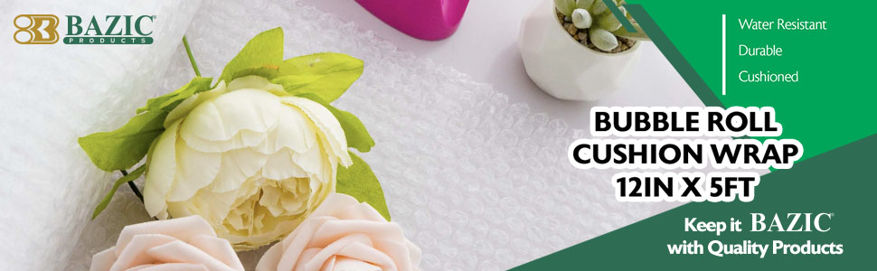 thumbnail video image 2 of BAZIC Bubble Cushion Wrap 12" x 60" Air Bubble Roll, 36-Pack, 2 of 8