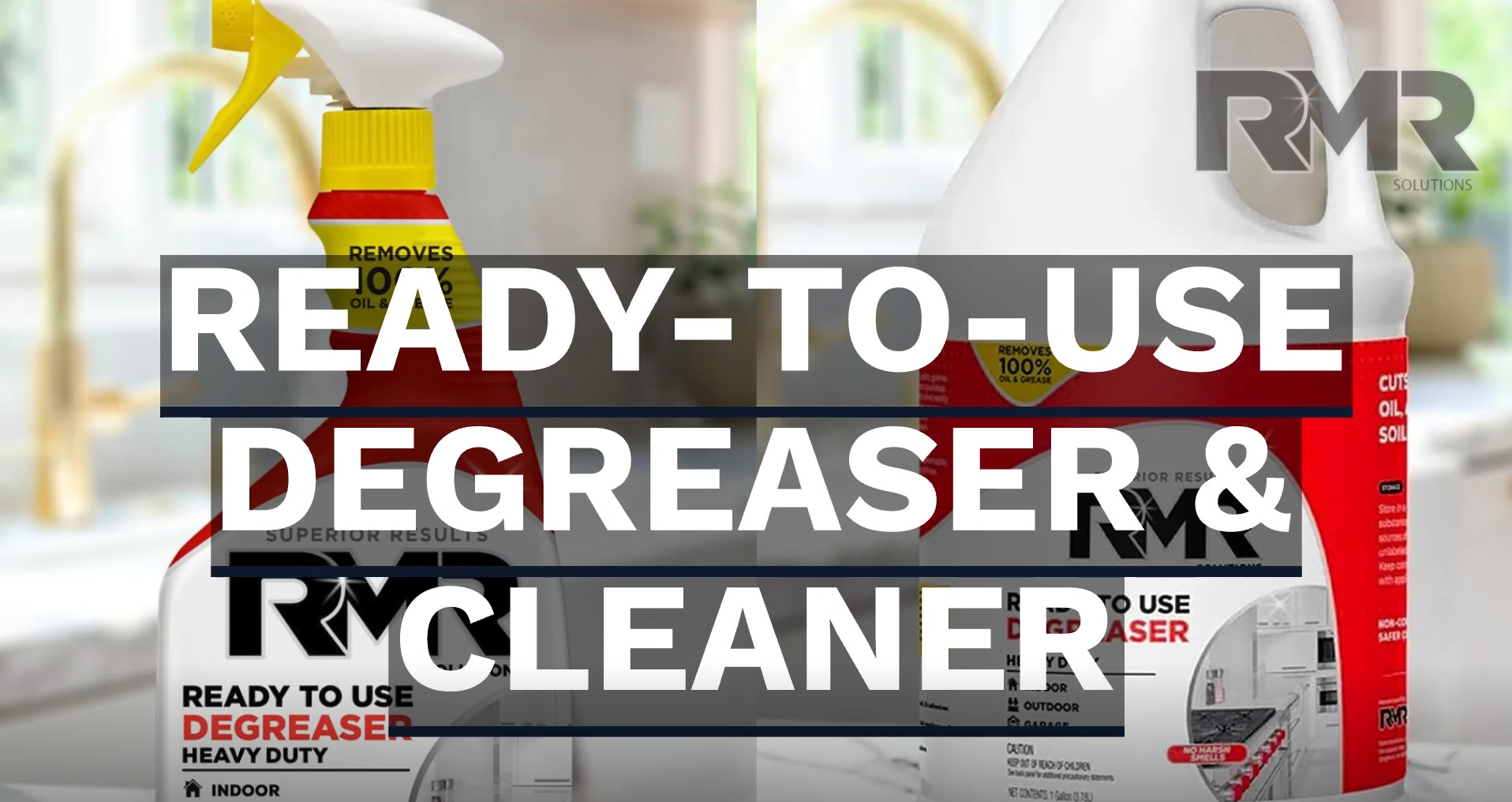 thumbnail video image 2 of Degreaser and Multi Surface Cleaner by RMR Solutions, 32 fl oz – Safe and Ready-to-Use Kitchen and Laundry Room Cleaner, 2 of 8