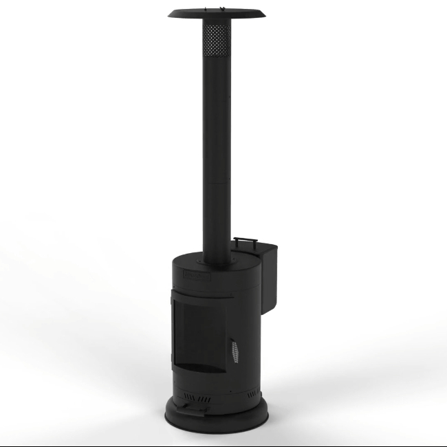 thumbnail video image 2 of Muskoka 84" High 75,000 BTU Black Steel Wood Pellet Patio Heater, 2 of 16