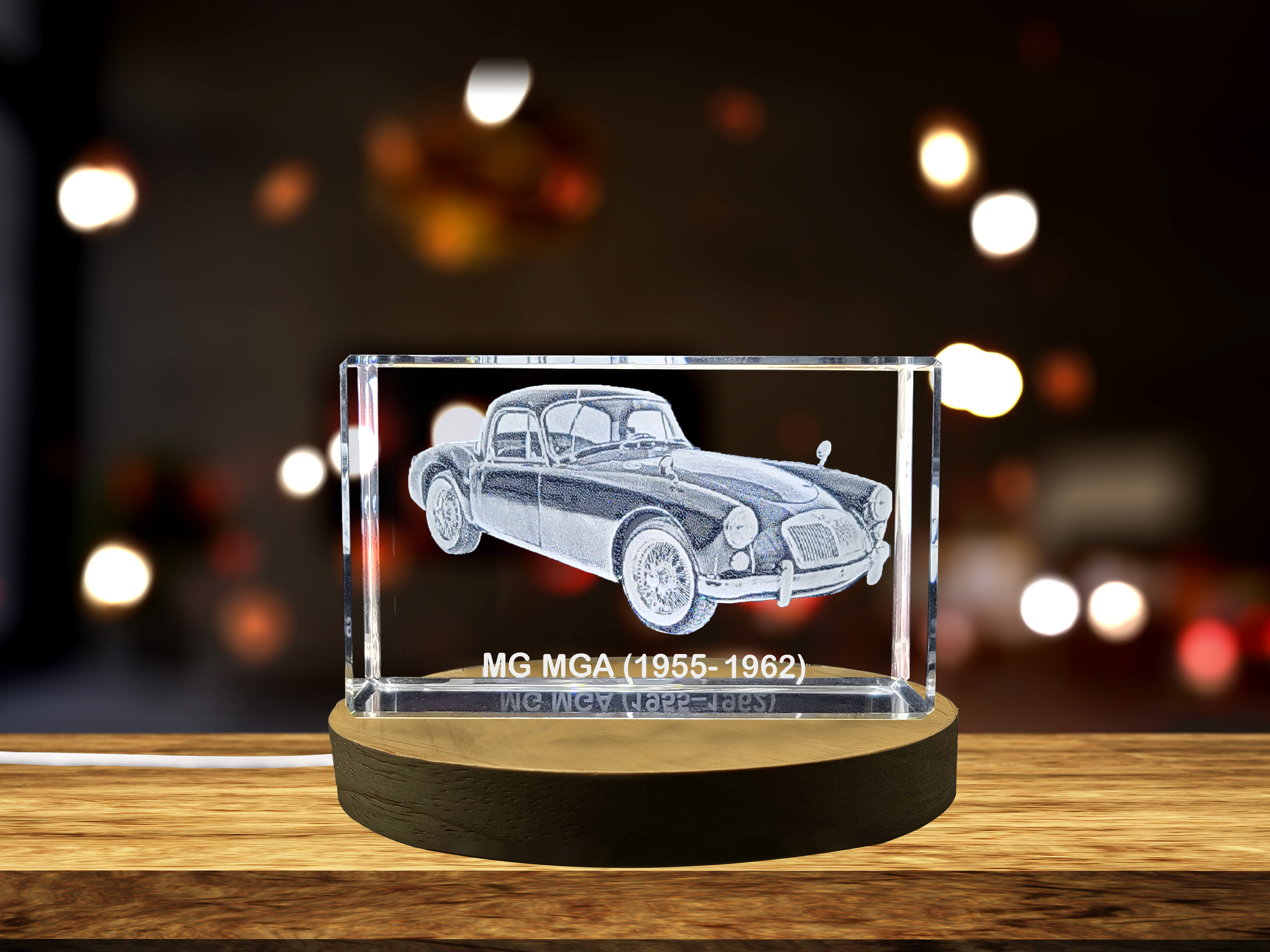 thumbnail video image 2 of Classic British Beauty: MG MGA (1955–1962) - 3D Engraved Crystal Tribute, 2 of 7