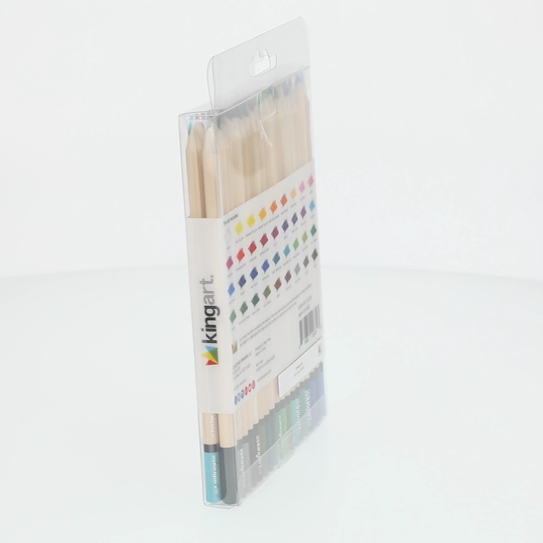 KINGART Soft Core Colored Pencils Set – 36 Vibrant Colors for
