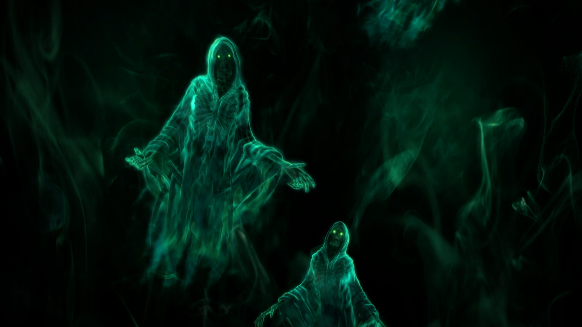 thumbnail video image 2 of Spooky Halloween Hollusion Digital Decorationon on USB includes 8 Atmosfx video effects for Hallloween, 2 of 8