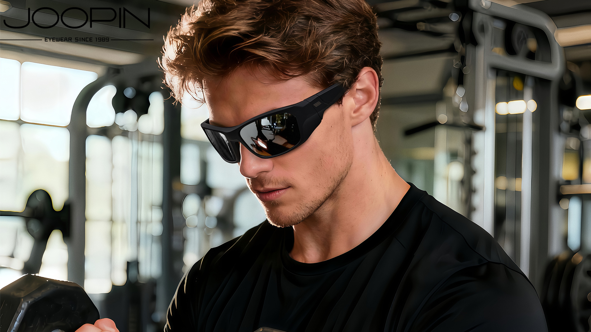 thumbnail video image 2 of Joopin Sports Sunglasses Polarized UV400 Protection Wrap Around Sun Glasses Shades for Men Women(Black), 2 of 8