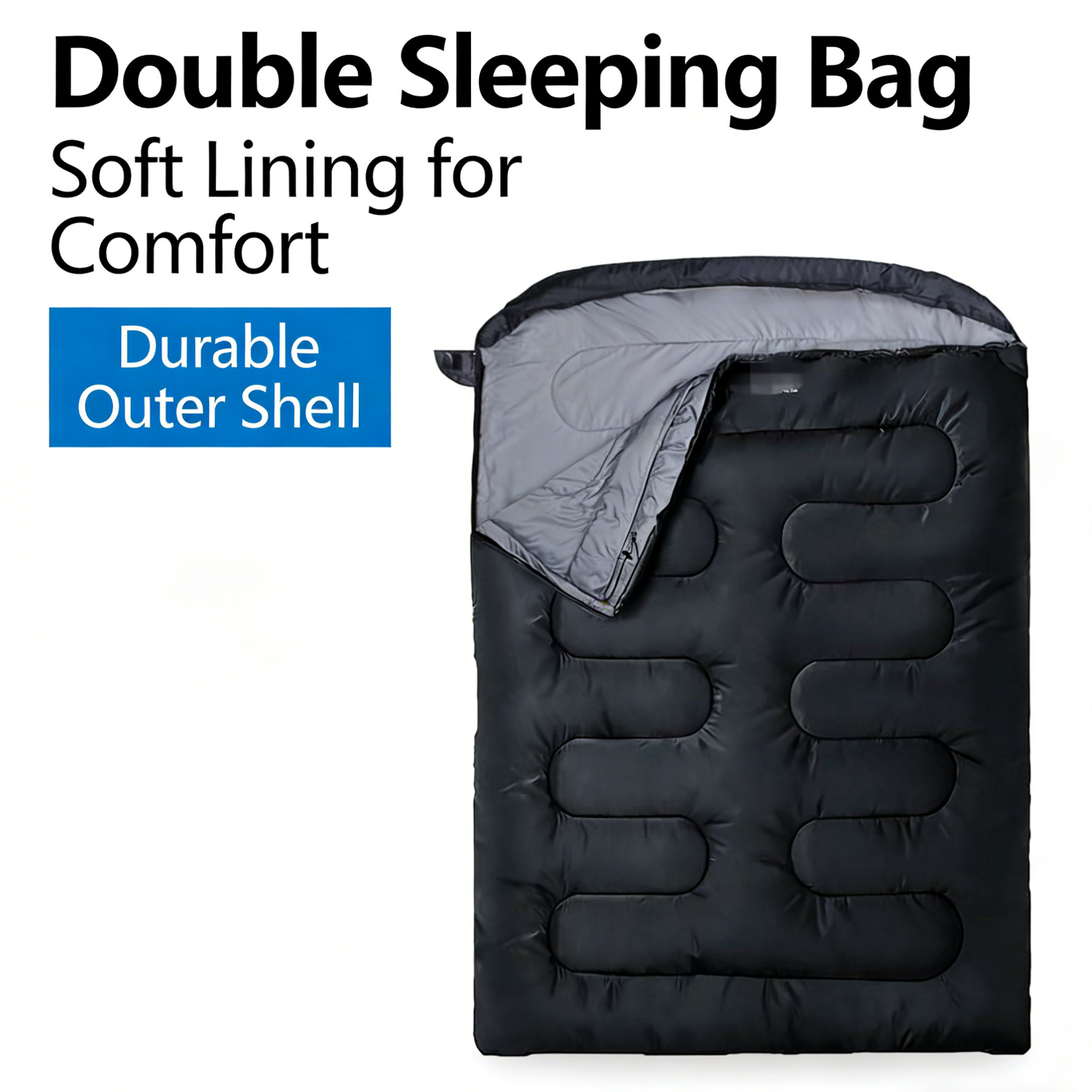 thumbnail video image 2 of Oaskys Double Sleeping Bag for Camping – Extra Large 2 Person Sleeping Bag, Waterproof & Breathable, Ideal for Backpacking, Hiking and Outdoor Adventures, 2 of 8