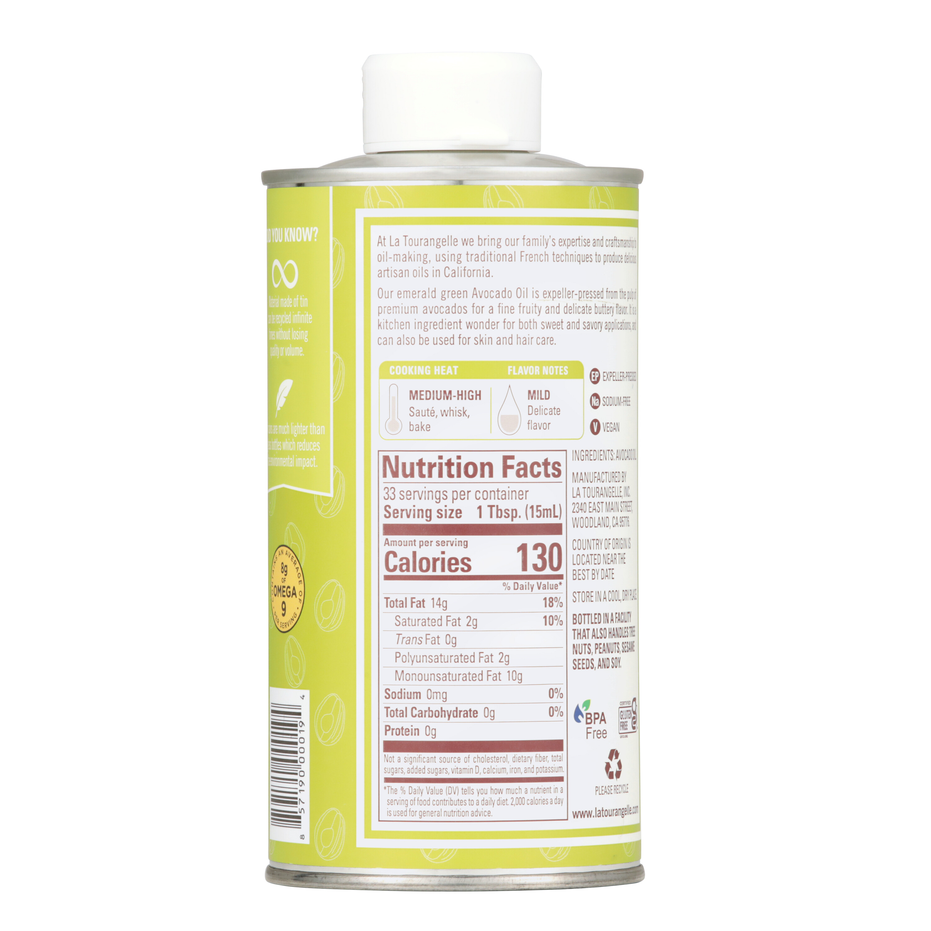 La Tourangelle Delicate Avocado Oil, 16.9 Fl Oz - 6 Units – Blanc Creatives