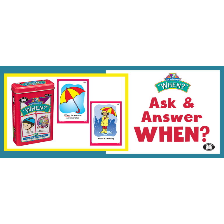 Super Duper Publications | Ask and Answer When Questions Fun