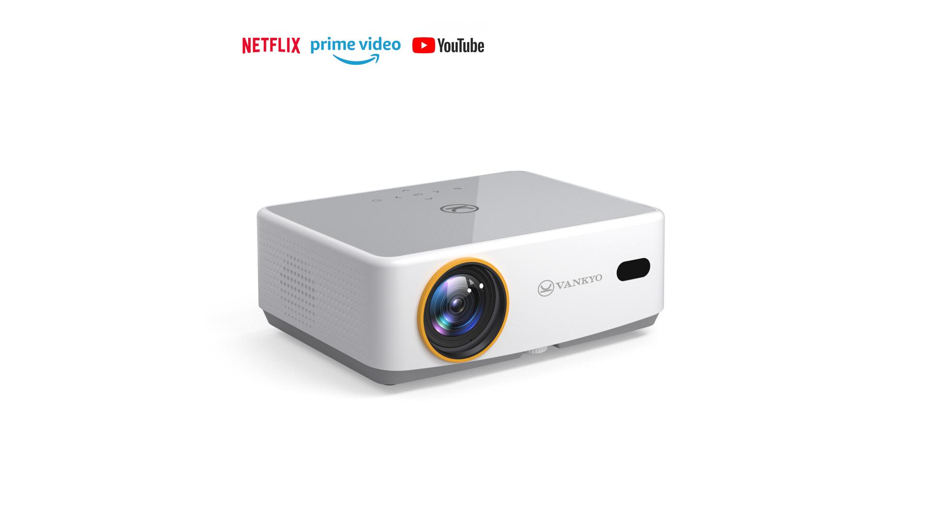 thumbnail video image 2 of VANKYO Leisure L570S Native 1080P Projector with Dolby Audio, Auto Focus, Built-in Streaming Apps, Full HD 5G Wifi Bluetooth Outdoor Movie Projector, 2 of 6